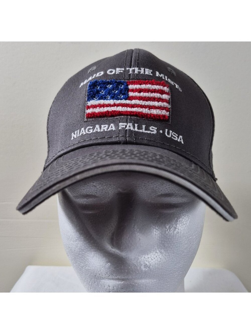 Maid of the Mist Niagara Falls USA Hat American Flag Noble Wear Adj. Cap